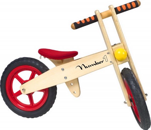 Bicicleta de madera primera edad "Numero 1"-0
