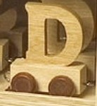 Letra de madera decorativa infantil tren D-0