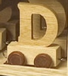 Letra de madera decorativa infantil tren D-0