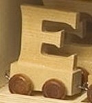 Letra de madera decorativa infantil tren E-0