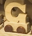 Letra de madera decorativa infantil tren G-0