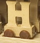 Letra de madera decorativa infantil tren H-0