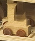 Letra de madera decorativa infantil tren L-0