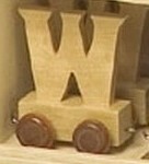 Letra de madera decorativa infantil tren W-0