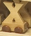 Letra de madera decorativa infantil tren X-0