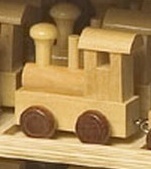 Locomotora de madera para tren de letras-0