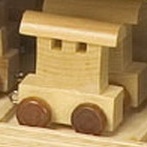 Vagón de madera para tren de letras-0