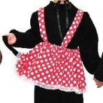 Disfraz de Ratoncita Minnie 2 años de ropa de felpa negra con falditas