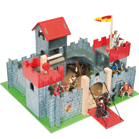 Castillo de madera Camelot rojo-0