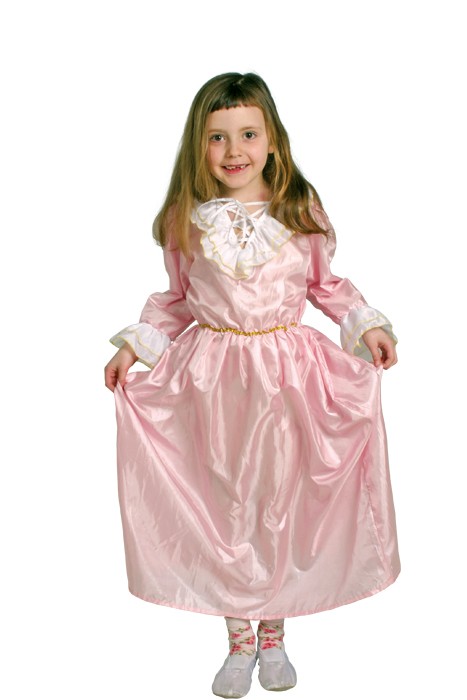 Disfraz de Doncella Rosa 6-7 Años-0